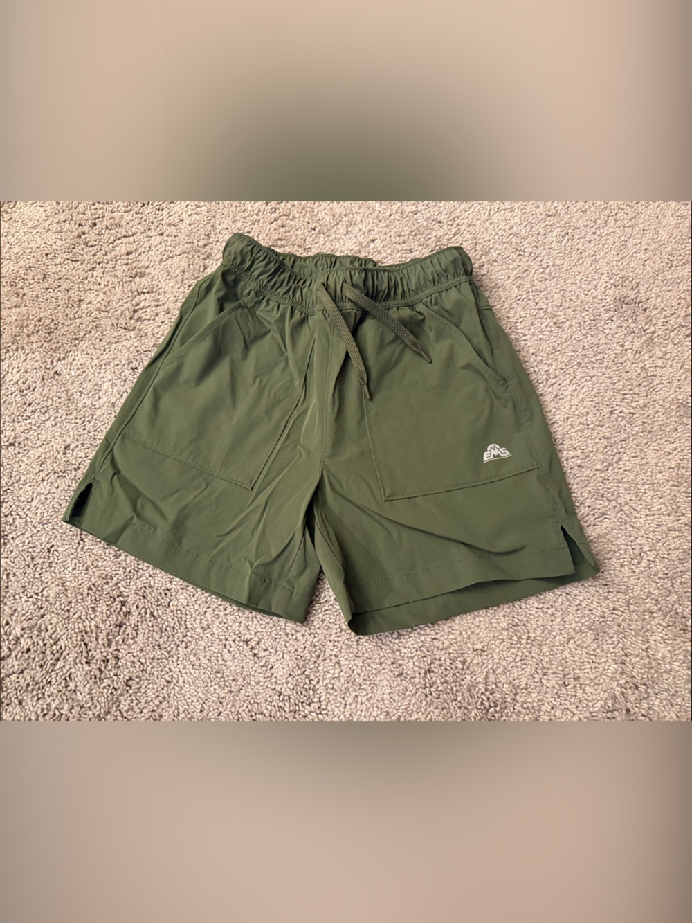 Women’s Olive Green Athletic Drawstring Shorts